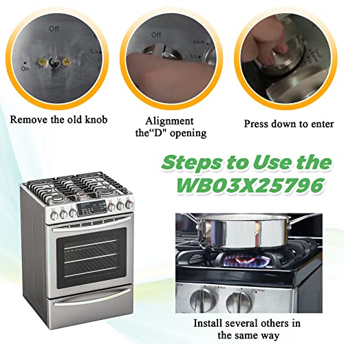 Techecook Wb03X25796 Wb03T10326 Gas Cooktop Knob Compatible For Ge Kenmore Hot-Point Stove/Range - Replaces B071Rxppgf 4362262 Ap5986232 Ps11721433 Wb03T10326 (5 Pack) #TOP5