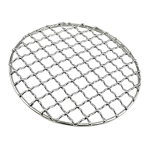 KONTONTY BBQ Rack Steaming Grilling Accessory Portable Stainless Steel Mesh Grid for Outdoor Cooking for Steak Fish Shrimp and Vegetables Durable