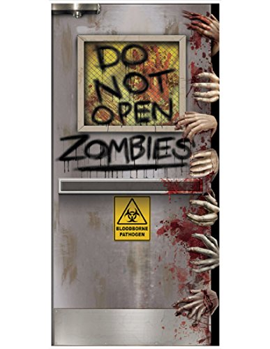 Beistle Zombies Lab Door Cover, 30' by 5', Multicolor