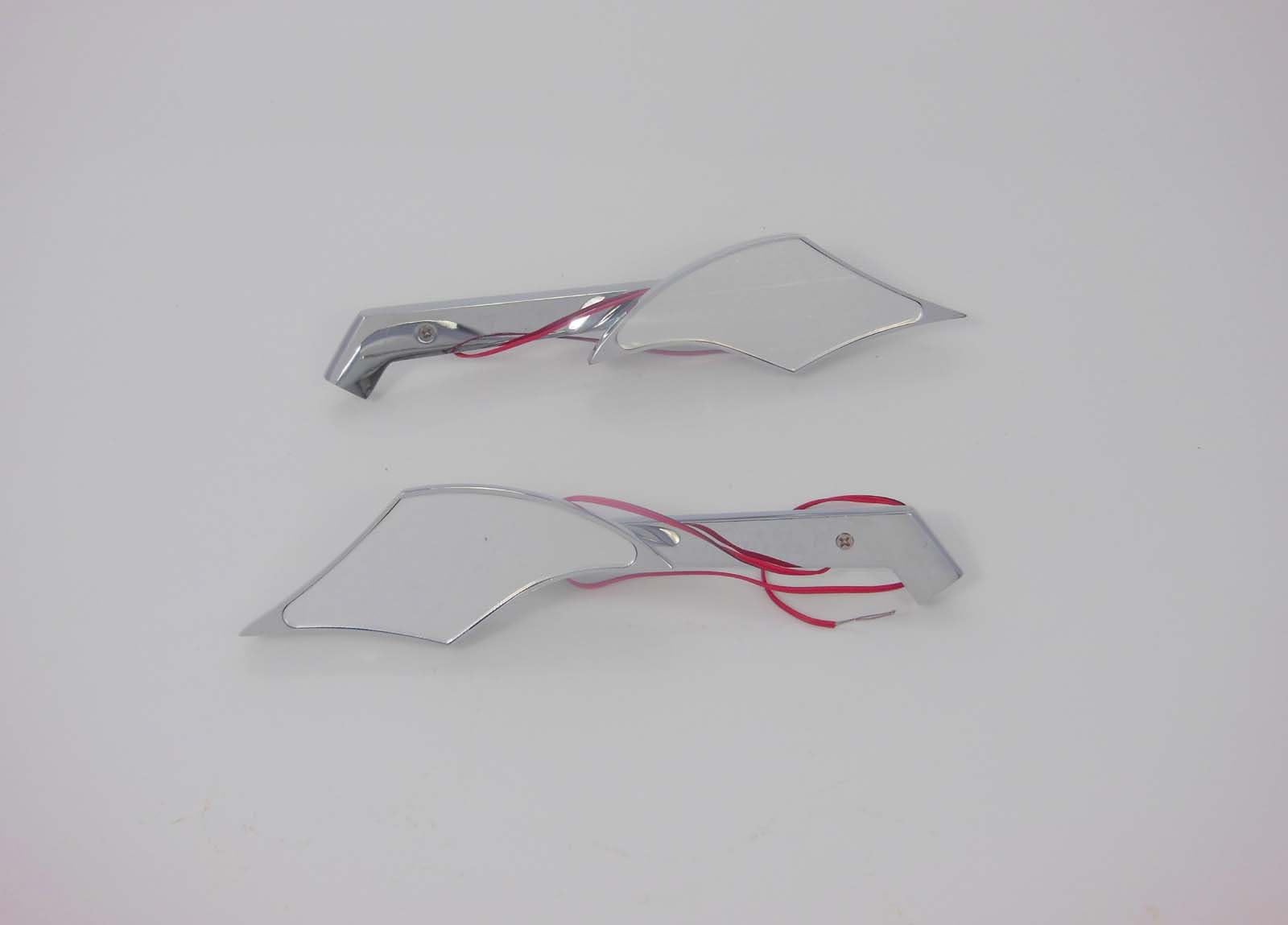 ROYALS GARAGE Universal Royal Enfield Harley Avenger Chopper Rear View Mirror With Indicator Chrome