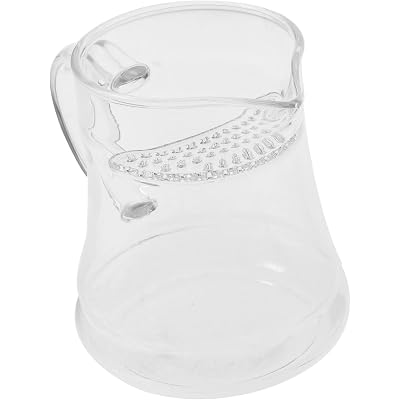 Heat Resistant Glass Tea Pitcher with Anti-scald Handle Multi-function Tea Dispenser for Home and Use for Loose Leaf Brewing