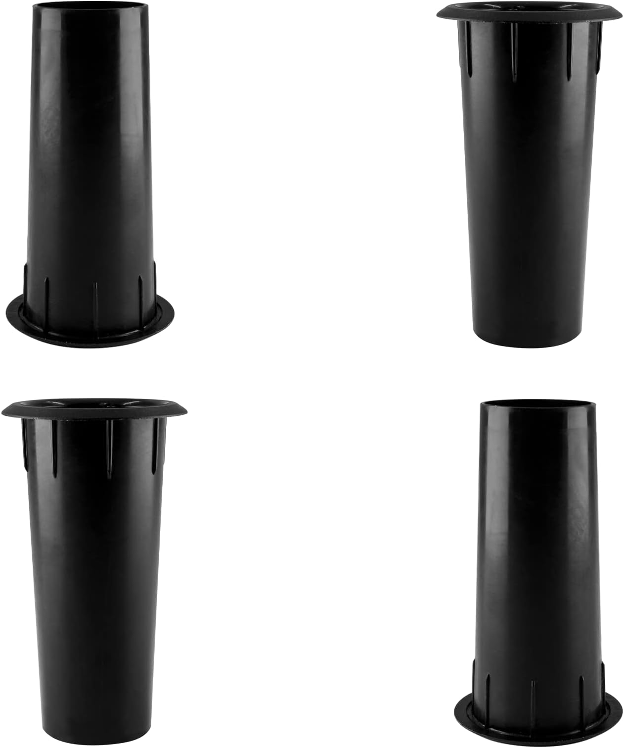 Waziaqoc 4PCS Speaker Port Tubes, ABS Plastic Speaker Box Port Tube Bass Air Ports, 2 Inch Mounting Diameter, Black