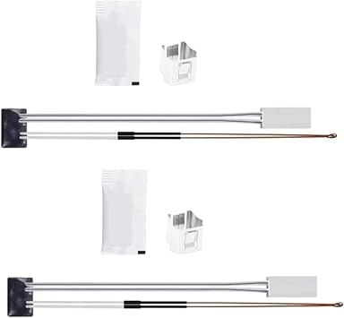 2 Sets 24V 48W Ceramic Heater and Thermistor Kit with Retaining Clamps, High Temperature 300 C Measurement, for Bambulab P1 Series 3D Printers P1P P1S P1S for Combo