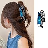 Whale Shark Hair Clips Sea Animal Hair Claw Clips Summer Hair Accessories Ocean Blue Whale Shark Hair Catch Clips Strong Holder Hair Jaw Barrettes Ocean Series Claw Clamps for Women Thick Thin Hair