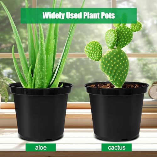 3 Gallon Plastic Nursery Pots, 10 Inch Round Plant Pots with Drainage Holes, 10 Pack Planting Pot for Outdoor Indoor Plants, Gardening Gifts for Women, Black - Image 3