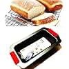 Bread & Loaf Tins for Baking Nonstick Coated 2lb Bread Pan Heat Resistant Silicone Handles Free Cooking Recipes Available with Every Purchase Great Baking Every Time.