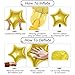 Gold Star Balloons, 22/18/10 Inch Foil Balloons, Four-Pointed Balloon for Women Men Birthday Graduation Celebration Wedding Baby Shower Decorations