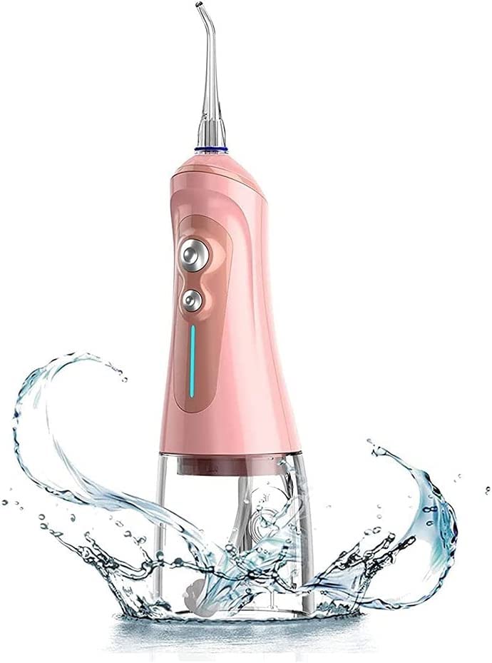 FHRKA Water Flosser Professional Irrigador bucal Dental inalámbrico, Tanque de Agua portátil de 320 ml y Resistente al Agua IPX7 Recargable (Blue)