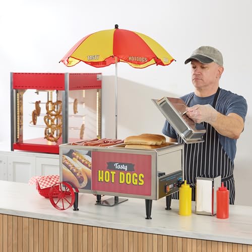 Benchmark 60072 Mini Cart Hotdog Steamer, 120V, 1200W, 10A,Stainless Steel - Thumbnail 5