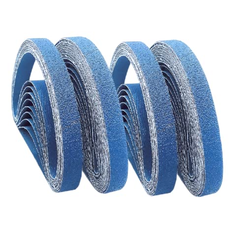 Bandes abrasives corindon de zirconium,13 x 457 mm, chaque grain 80 pour Black & Decker, poncer le métal, le bois, l'élimination de la rouille 、Peintures - Lot de 20 bandes abrasives-FEIHU