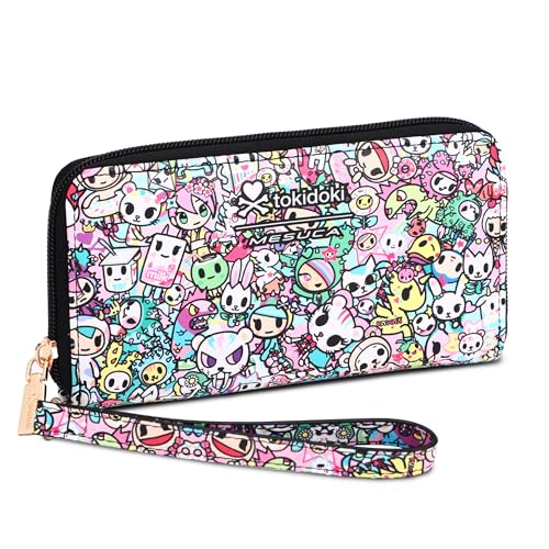 Tokidoki Wallet Pink Unicorno Clutch Wallet Credit Card Holder Large Capacity Travel Purse Wristlet for Women Girl (WA-No skulls girl)