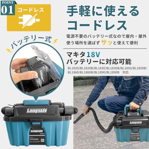 longsafe - マキタ互換 集塵機 SYU01-BL の評価 | SHOPSTAFF