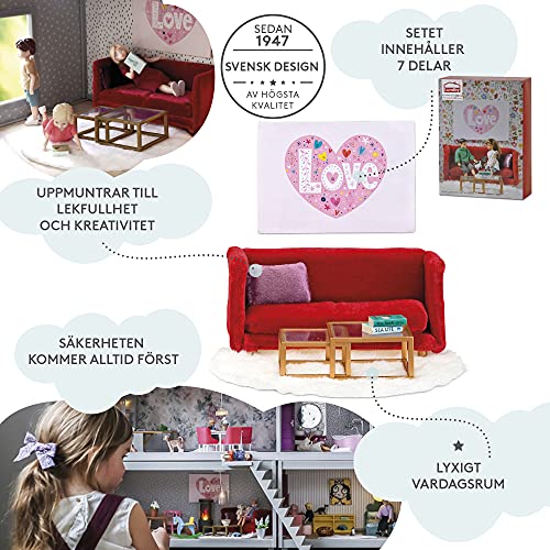 Lundby 60.2081.00 - Soggiorno, Mini Bambola con
