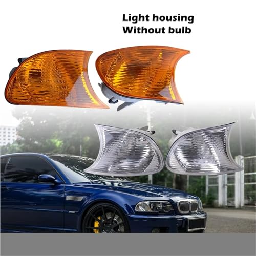 Feu d'angle clignotant latéral transparent de rechange pour BMW E46 Coupé 1998-2001