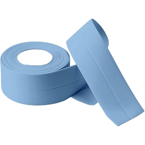 Bath & Kitchen Caulk Tape Sealant Strip, PVC Self Adhesive Tub and Wall Sealing Tape Caulk Sealer,Caulk Strip,sealant Tape,Shower Tile Sealer Adhesive sealant (Blue)