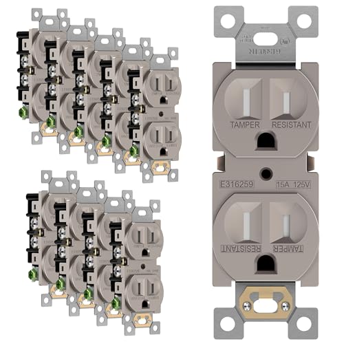 Elite Series duplex receptacle - 15A 125V, nickel