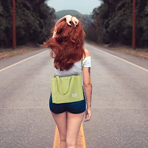 Image of Valleycomfy Corduroy Tote Bag for Women Travel Crossbody Bag Purse Women Shoulder Bags Work Handbags Everyday Hobo Bag