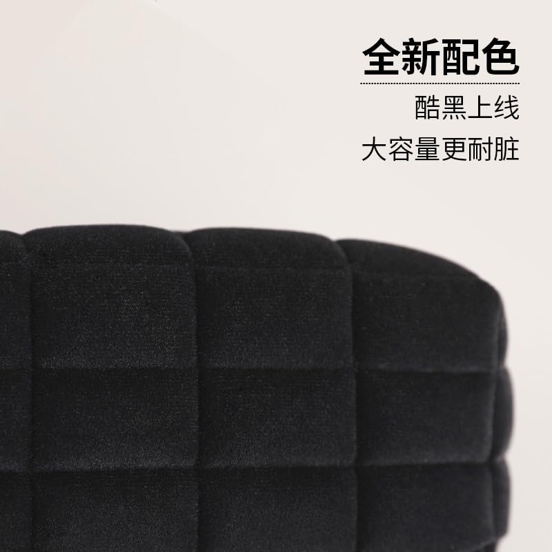 Image of KOKUYO Padded Pencil Holder, Soft Stationery Pouch, Mococo Black | Flat Opening for Full Visibility. Padded Fluffy Material. Holds Approx. 12 Pens. Soft Cushiony Pen Bag for Work or Travel