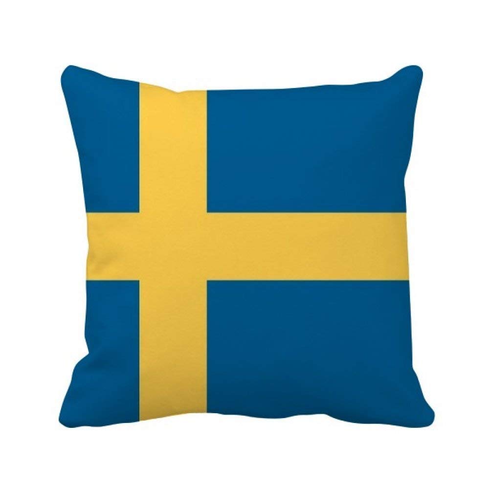 Coussin drapeau Suède 40x40 oreiller de canapé multicolore