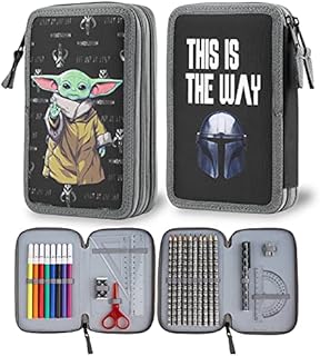 Disney The Mandalorian Pencil Case for Girls Boys, Baby Yoda School Supplies Stationery Set