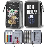 Disney The Mandalorian Estuche Escolar De 2 Compartimentos Baby