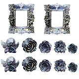 KEYDUACU 12 PCS 3D Dark Gothic Style Fridge Magnet - Magnetic Decor for Kitchen, Girls' Locker, Office, Whiteboard, Storage Cabinet, Dishwasher - Stylish Shiny Fridge Accessory(Dark Gothic)