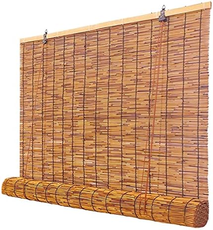 DLMSDG Bamboo Blinds Reed Blinds, Roller Blinds,Filter Blinds, Lifting Devices, Decorative Curtains for Outdoor/Terrace/Door/Window, Customizable (Size: 55x120cm/22x48in)