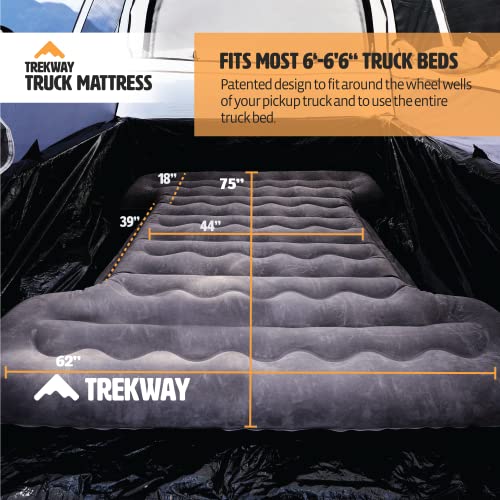 Offroading Gear Inflatable Truck Bed Air Mattress | 6Ft To 6.5Ft Truck Box | Converts To Full Double Size Bed | Durable And Waterproof Compatible With F150, Ram, Supercrew, Etc. #TOP4