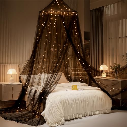 Bed Canopy with Lights, Bed Canopy for Girls Princess with