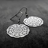 [page_title]-@LUCIL - BELIEVE - Ohrringe Blume des Lebens hängend Farbe: silber