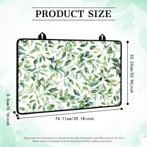 Image of Poceacles Stove Top Cover for Cooktop, Electric Stove Protector Cover Non-skid Oil-proof Induction Electric Stove Top Cover Versatile Mat Easy to Clean, Green Leaf
