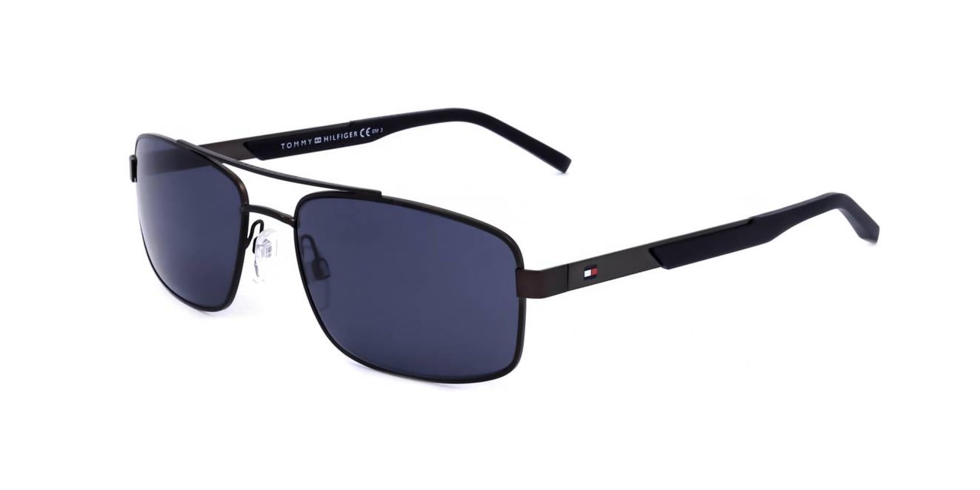 Tommy Hilfiger Men's Black Th 1674/S 5Mo Matte Dark Ruthenium 59/18/145 Man Sunglasses