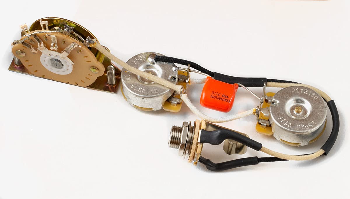 Precision Made Tele Wiring Harness for Tele-Oak/Grigsby CTS-Orange Drop-Switchcraft