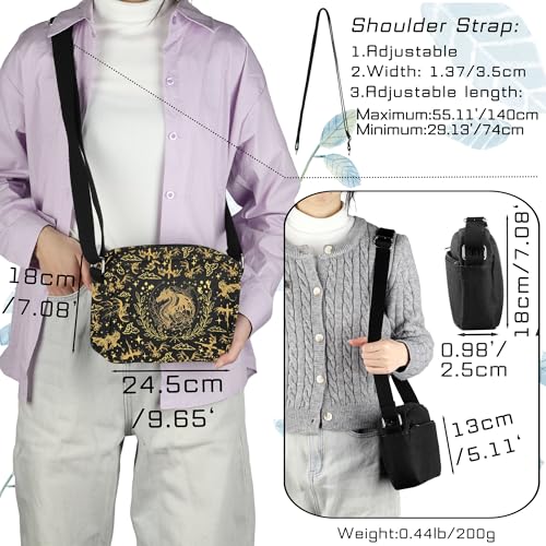 TOBGBE The 13 T of Glass Gifts M Blackbeak Crossbody Bag Fantastic Reader Bookish Gift T of Glass Series Inspired Shoulder4