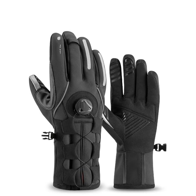 Gants moto imperméables chauds réfléchissants pour vélo VTT extérieur XL