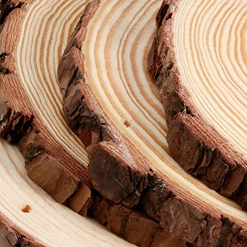Cercles en bois pré-percés de 17 cm pour décorations de Noël et de table
