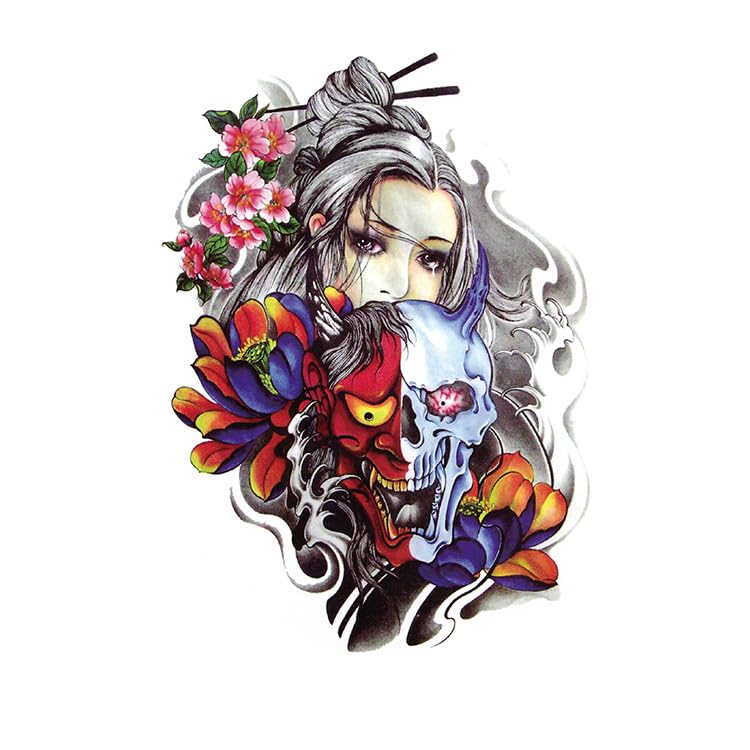 Pegatinas temporales de tatuaje para mujeres y hombres adultos grandes tatuajes falsos aptos cuerpo brazo pierna decoración animal tatuaje adhesivo