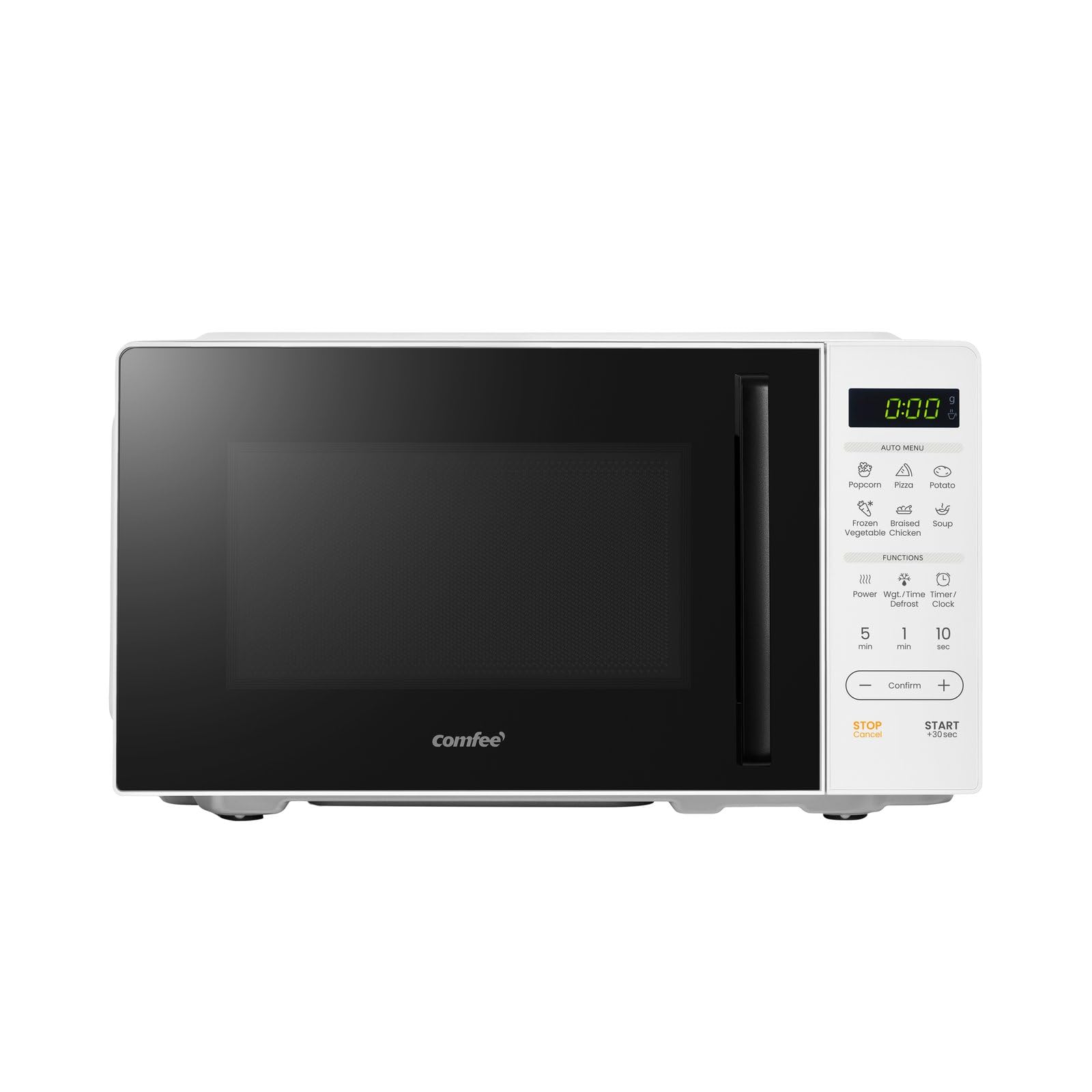 COMFEE' Forno a Microonde Digitale, 20L, 700W, 11 Livelli di Potenza, 6 Menu Automatici, Scongelamento Rapido,Funzione di Memorizzazione, Blocco Bambini, Piccolo per Cucine, Bianco-CMO-EM20L2NFPE(WH)