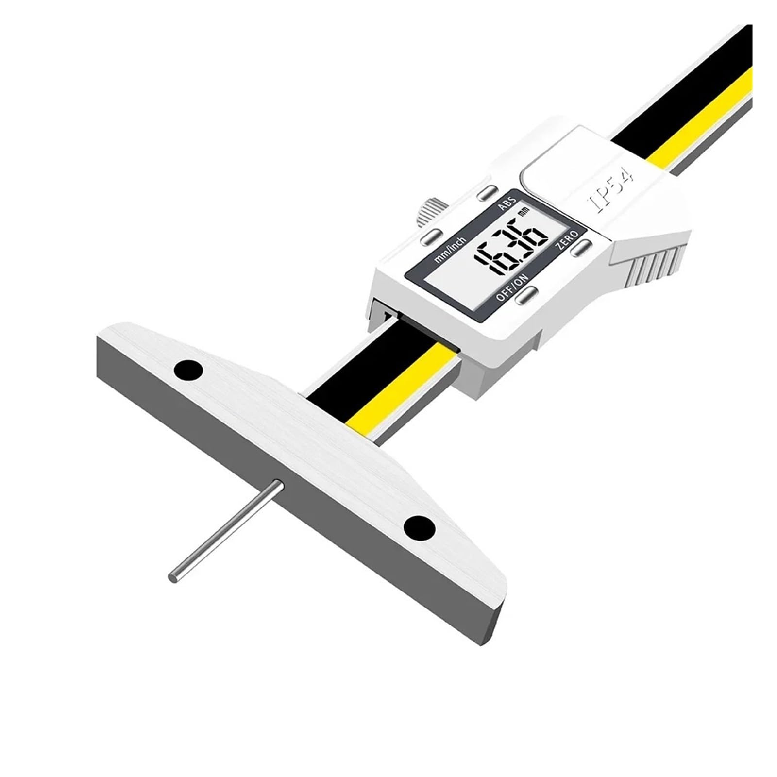 Regla de Profundidad con Pantalla Digital de Varilla Fina de 0 a 50 y 0 a 100, Regla de Profundidad con sonda de Aguja de Orificio pequeño, calibrador de Acero Inoxidable(0-200mm 3mm)