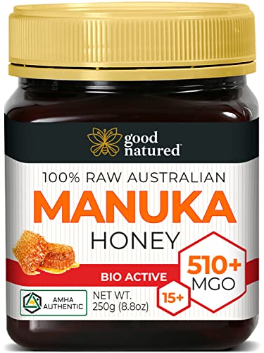 Good Natured Raw Manuka Honey MGO 510+ High-Strength Australian Manuka Honey - Pure & Unprocessed Premium Honey - 250g