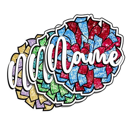 Custom Cheerleader Stickers Personalized Names Team Colors Spirit Quotes Gift for Cheer Squads Competitions Pep Rallies Sticker for Water Bottle Tumbler Helmet Cars Laptop Phone Gifts