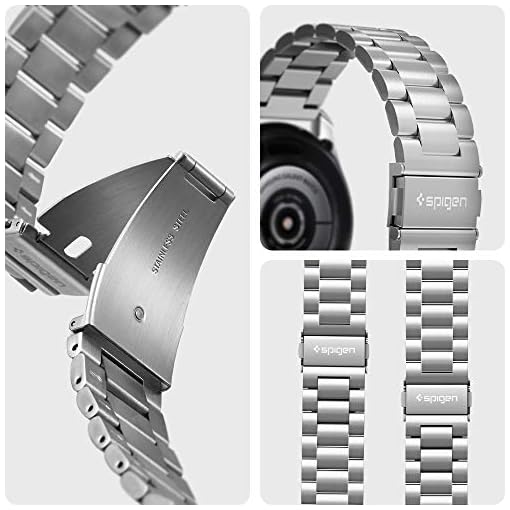 Spigen Modern Fit for Samsung Galaxy Watch 3 Strap 45mm, Galaxy Watch 46mm and other smartwatch models compatible with 22mm Strap Band -Silver - Image 4