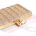 Dreubea Women's Fashion Rhinestone Evening Handbag Shiny Clutch Bag Golden