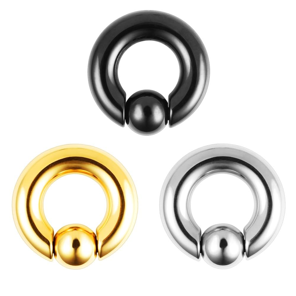Casvort 2 PCS Captive Hoop Rings