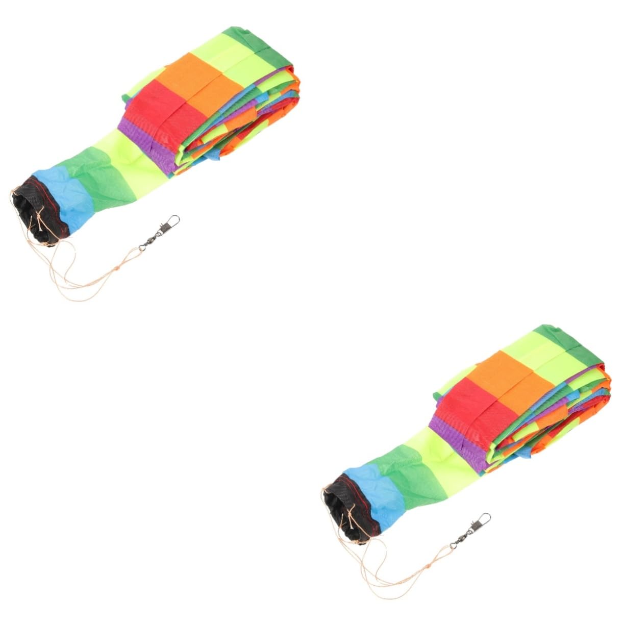 KESYOO 2pcs Colorful Long Tail Kite Accessory Rainbow Ribbon Streamer for Enhanced Flight Stability Flexible Decoration for Kites and Outdoor Fun