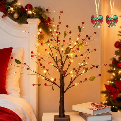 Red Berry Blossom Tree, Reds Berry Blossom Twinkling Tree with