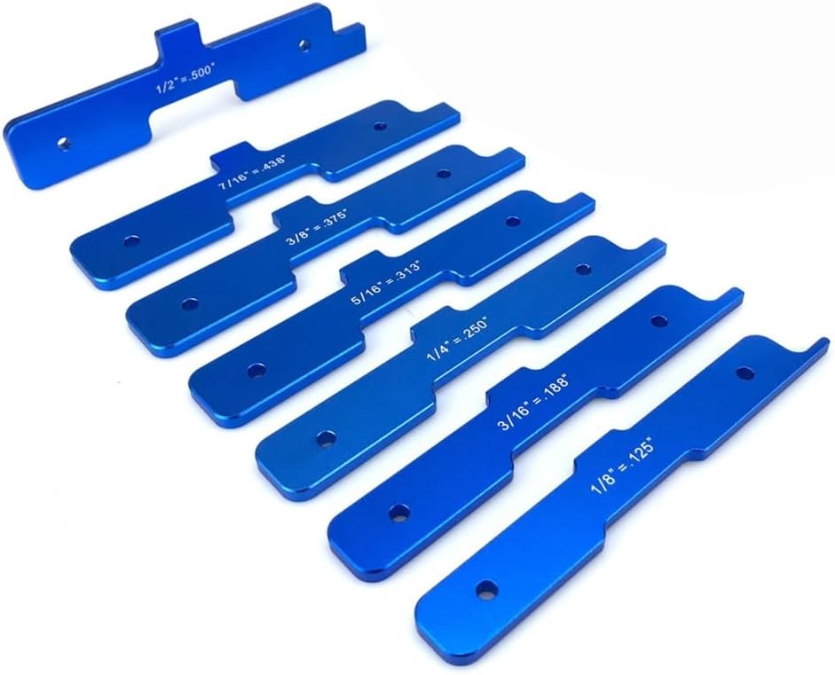 Router Table Setup Block, 7pcs, Precisions Aluminum Setup Block Height Gauge Set,Measuring Depth Height Angles