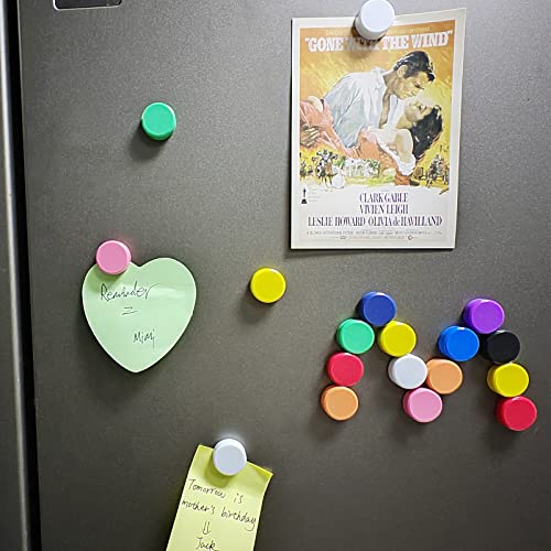 Pyjlbx Fridge Magnet, 20 Pack 10 Colors Refrigerator Magnets Colorful Locker Magnets,Round Cute Magnets Fridge Small Strong Magnets For Whiteboard, Fridge, Map, Kitchen, Office, Classroom (Assorted) #TOP7
