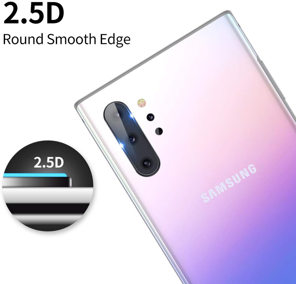 [4Pack] Tensea Compatible Galaxy Note 10 Plus and Note 10 Camera Lens Protectors, Ultra Thin Tempered Glass Film Screen Protector for Samsung Galaxy Note 10 and Note 10 Plus, 4 Pack