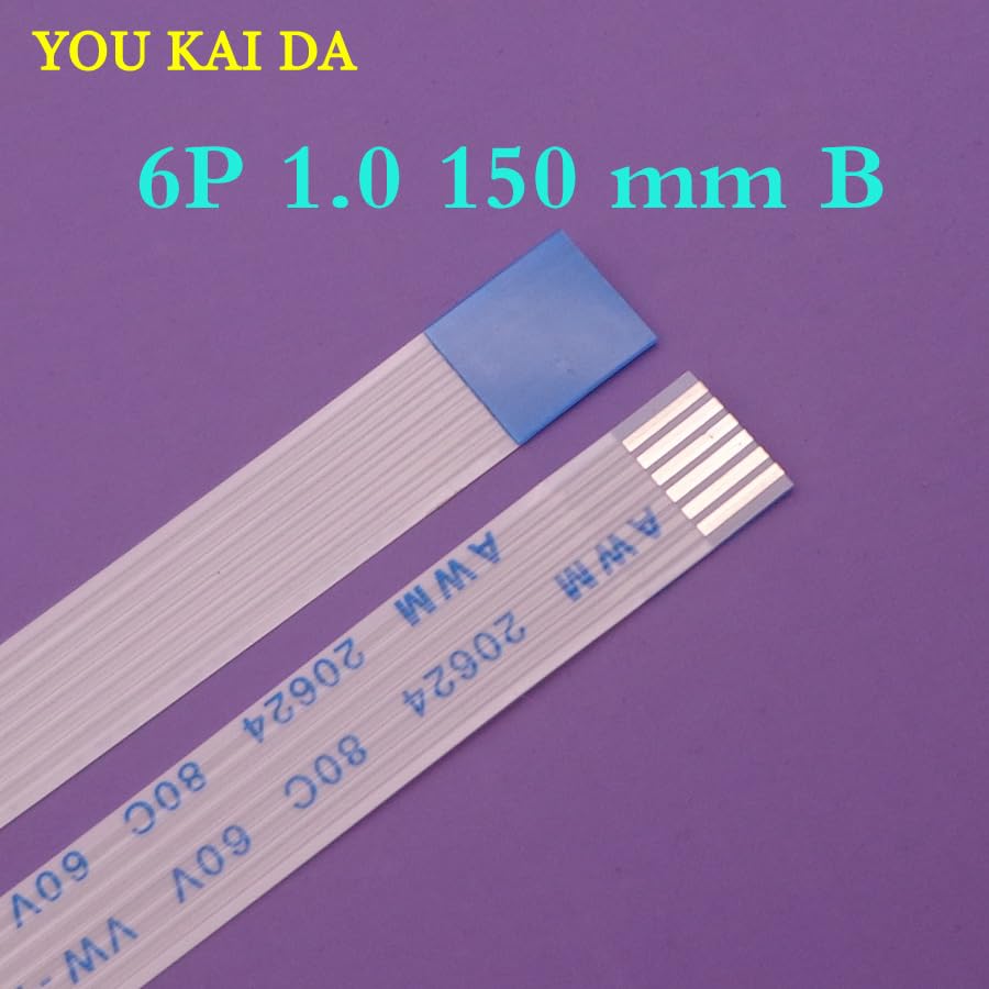 Wiring Connecting Terminals - 100pcs FFC FPC Flat Flexible Cable 6pin 1.0mm Pitch 6 pin Reverse Length 150mm Width 7mm Ribbon Flex Cable